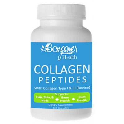 bozoomer-health-collagen-peptides-750mg.jpg Collagen Peptides 750 mg 120 / 240 Capsules
