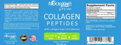 Bozoomer-Health-Collagen-Peptides-750mg-Label Collagen Peptides