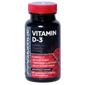 Cognitive Vitamin D-3 5000 IU non GMO - 90 Veggie Caps