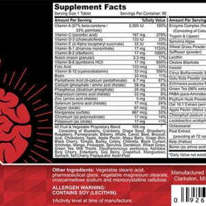 Cognitive Whole Food Multi-Vitamin - 90 Count