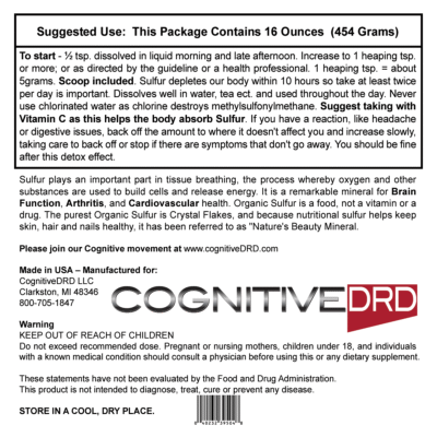 Cognitive Organic Sulfur Crystals Cognitive Organic Sulfur Crystals